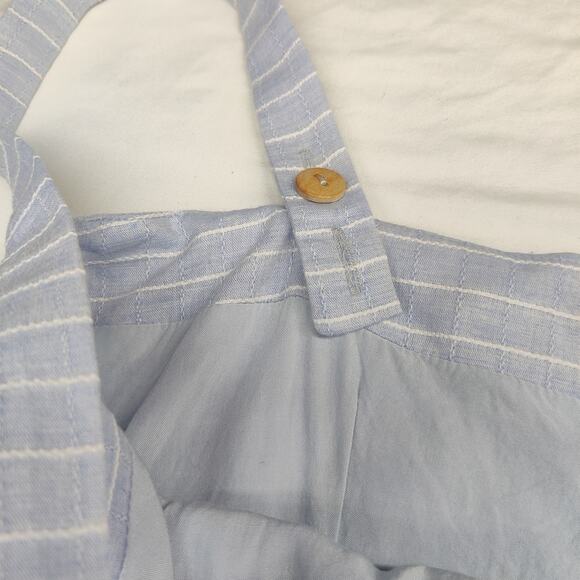 L'Academie Revolve Hawes Blue Cotton Chambray Button Front Mini Dress Medium - Picture 8 of 16